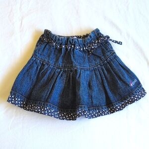 izod star trimmed cotton denim jean pleated skort 3T toddler girls